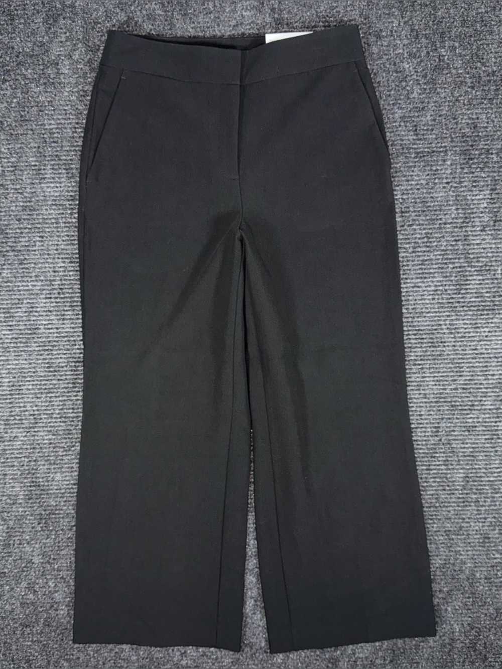Ann Taylor NWT The Slim Wide Leg High Rise Ankle Trouser Pants Black Womens Sz 4